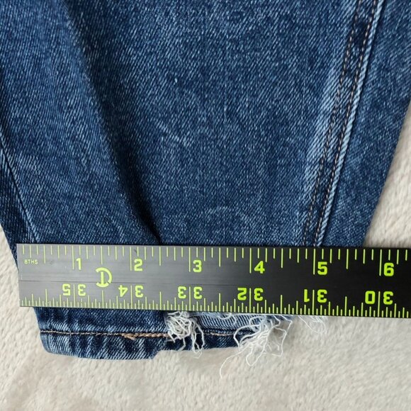 American Eagle Womens Mom Jeans Size 0 Denim Relaxed Distressed Straight Leg - Picture 5 of 16